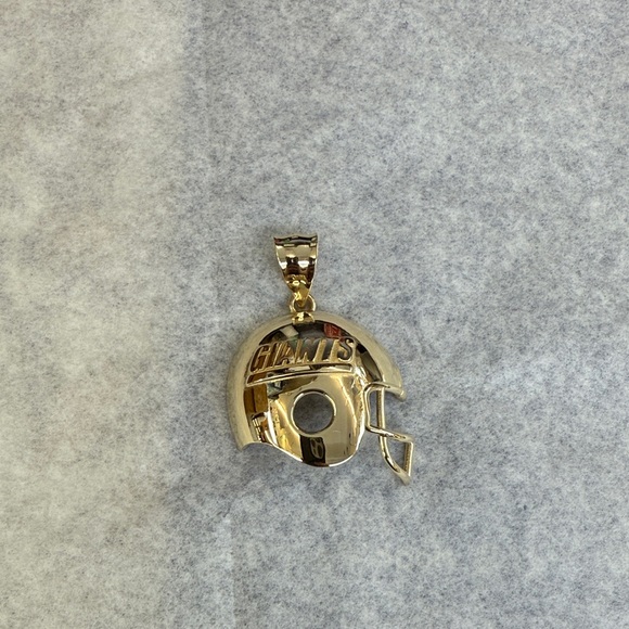 14k Yellow Gold NFL Sports Football Helmet Pendant